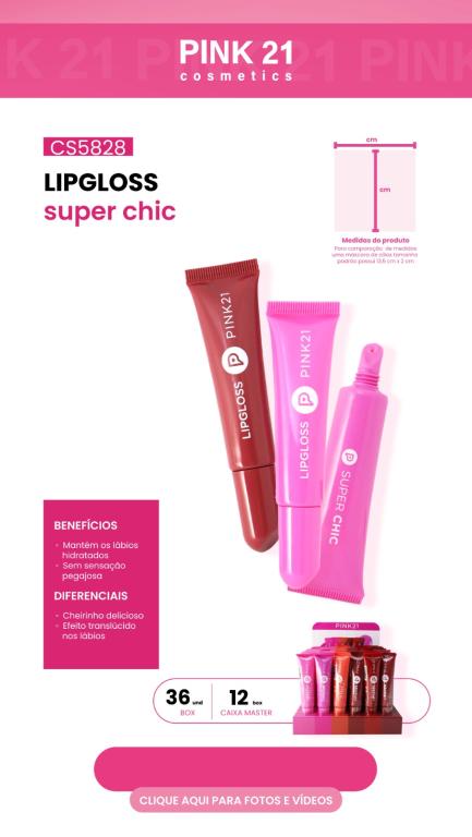 LIPGLOSS SUPER CHIC C/36 UNID - PINK 21