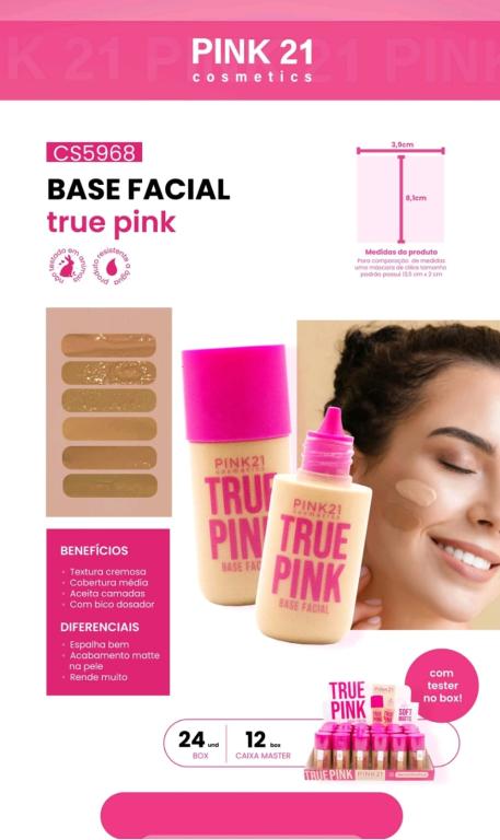 BASE FACIAL TRUE PINK C/24 UNID - PINK 21