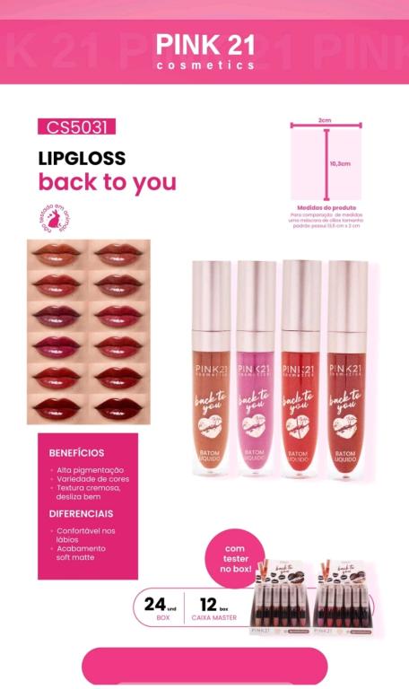 LIPGLOSS BACK TO YOU C/24 UNID - PINK 21