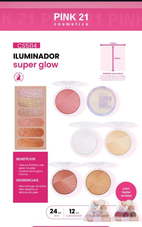 ILUMINADOR SUPER GLOW C/24 UNID - PINK 21