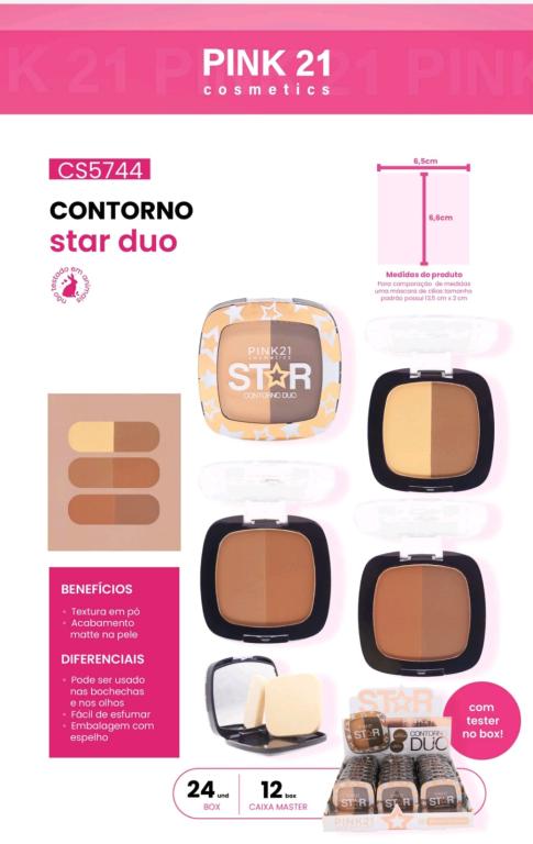CONTORNO DUO STAR C/24 UNID - PINK 21