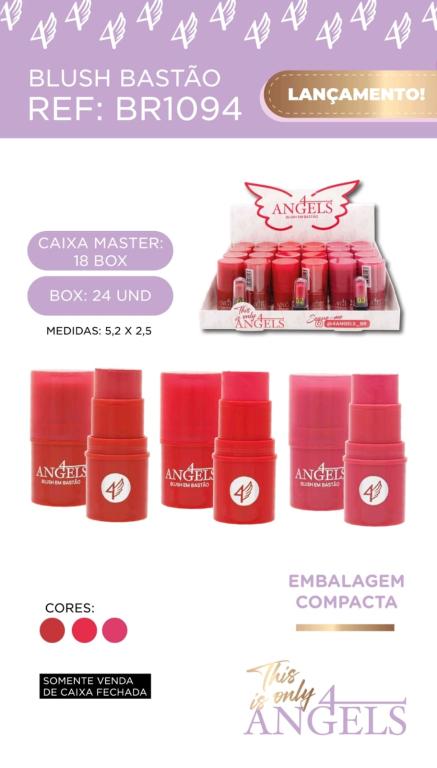 BLUSH EM BASTÃO C/24 UNID - 4 ANGELS