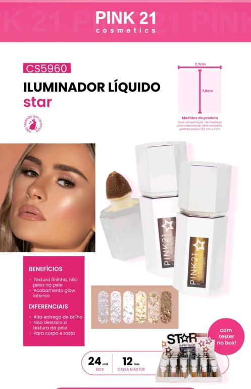 ILUMINADOR STAR C/24 UNID - PINK 21