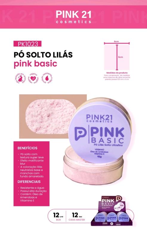 PÓ SOLTO LILÁS C/12 UNID - PINK 21