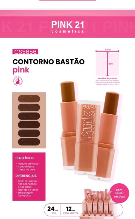 CONTORNO EM BASTÃO PINK C/24 UNID - PINK 21