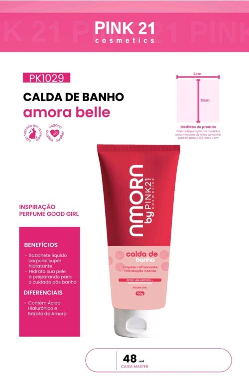 CALDA DE BANHO AMORA - AVULSO - PINK 21