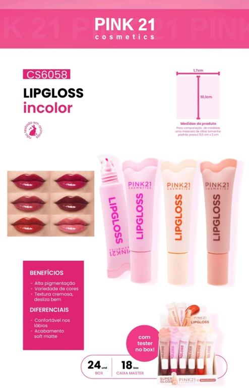 LIPGLOSS GLOW C/ 24 UNID - PINK 21