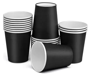 COPO DE PAPEL PAREDE DUPLA PRETO 240 ML