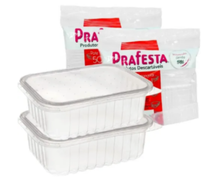 POTE RETANGULAR 350ML - PRAFESTA