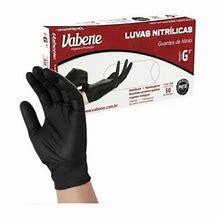 LUVA NITRILICA PRETA M 5 pares