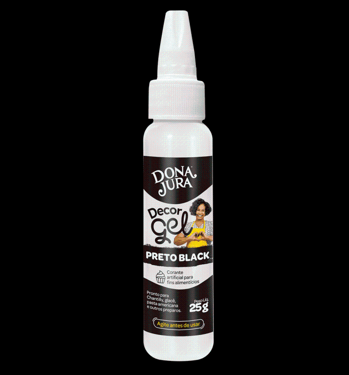 CORANTE GEL PRETO BLACK 60G DECOR