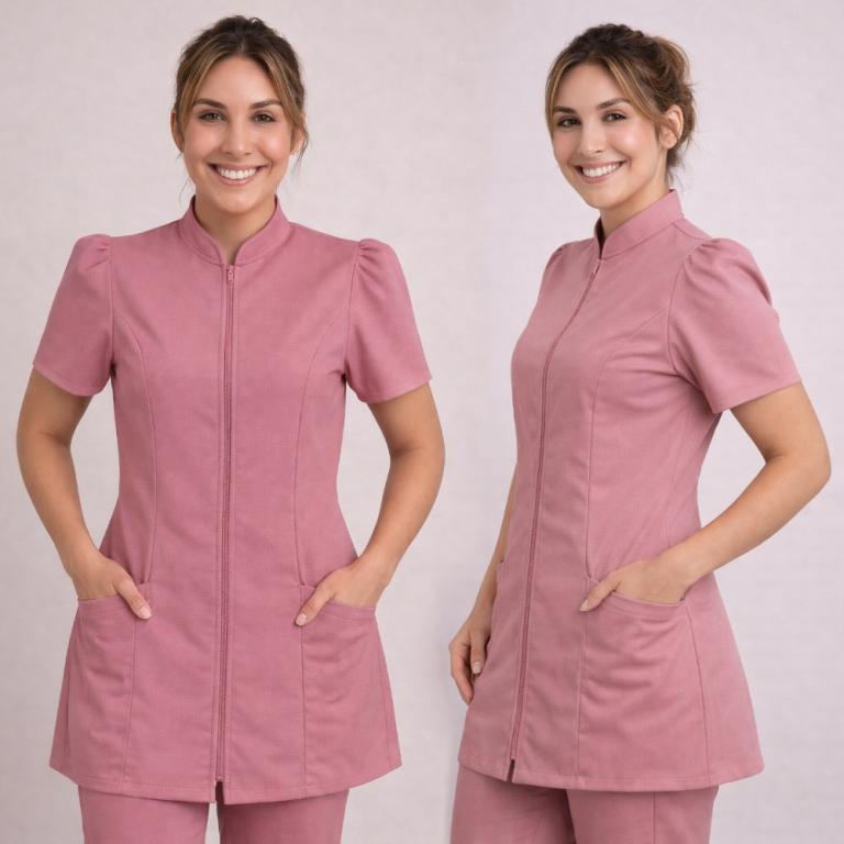 Jaleco Oxford Manga Curta Princesa