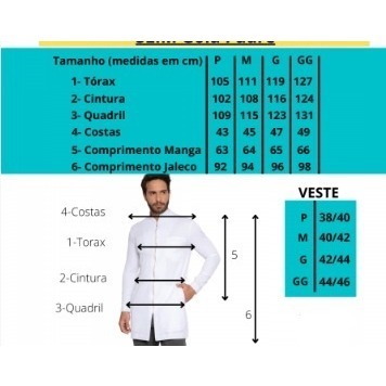 Jaleco Slim Duo Cor Masculino