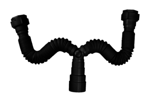 TUBO EXT. PLAS. DUPLO PRETO PB
