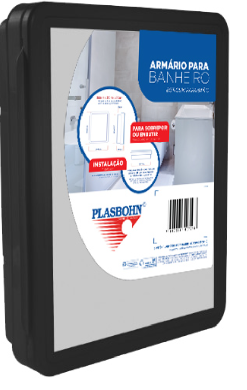 ARMARIO P/ BANHEIRO PRETO PB