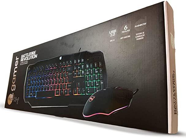 MOUSE E TECLADO DAZZ BATTLEFIRE REVOLUTION USB 2.0