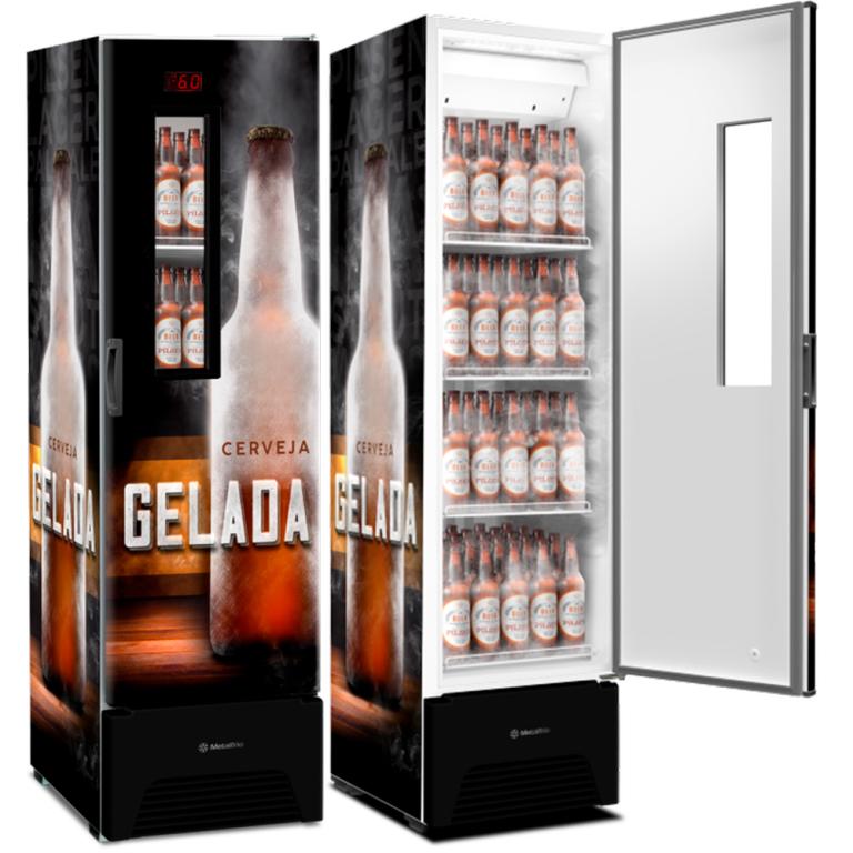 CERVEJEIRA METALFRIO 324 LITROS VN28FP OPTIMA, FROST FREE, ADESIVADO, 110V