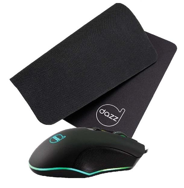 COMBO GAMER DAZZ DEATH FIRE MOUSE 3200 DPI MOUSEPAD CONTROL MEDIO