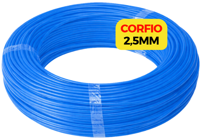 CABO FLEXIVEL 2,5MM AZUL CORFIO 100M