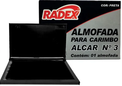 ALMOFADA PARA CARIMBO N3 RADEX - PRETO
