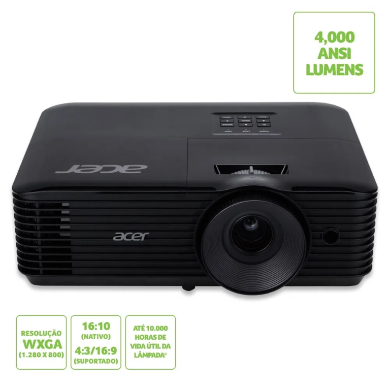 PROJETOR ACER X1326AWH WXGA 4000 LUMENS VGA/HDMI LUMISENSE 127/220V