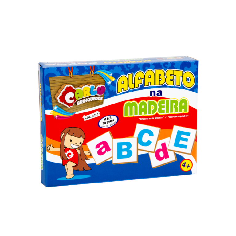 ALFABETO NA MADEIRA - MDF - 26 PECAS