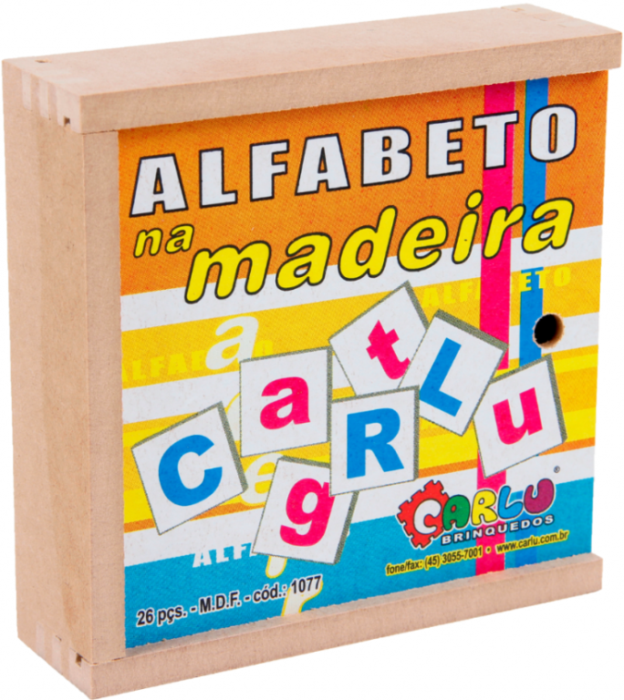 ALFABETO NA MADEIRA - MDF - 26 PECAS