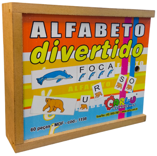 ALFABETO DIVERTIDO - MDF - 60 PECAS