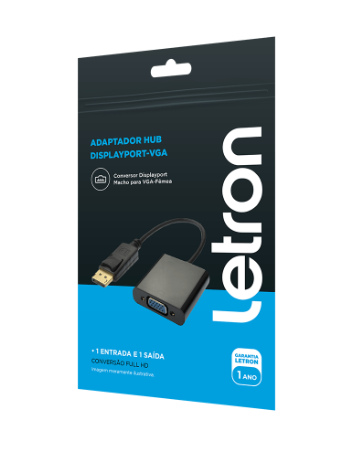 ADAPTADOR LETRON HUB DISPLAYPORT PARA VGA