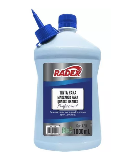TINTA REABASTECEDORA PARA QUADTRO BRANCO RADEX 1000ML - AZUL