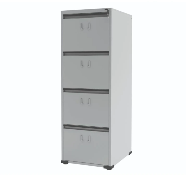 ARQUIVO DE ACO - 04 GAVETAS - TRILHO NYLON - A 1350 L 470 P 570 (MM) - #26 - CZC