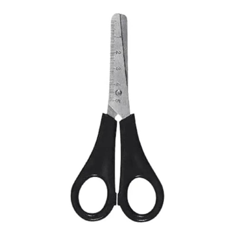 TESOURA ESCOLAR ACO INOX BRW C/ REGUA - 13CM