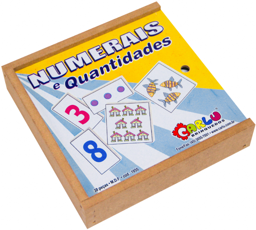JOGO NUMERAIS E QUANTIDADES - MDF - 30 PECAS