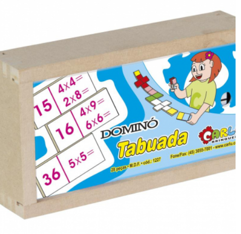 DOMINO TABUADA - MDF - 28 PECAS