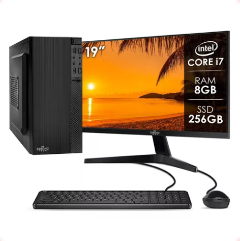 COMPUTADOR COMPLETO - CORE I7, 256/16GB - TECLADO/MOUSE/MONITOR