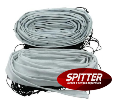 REDE DE VOLEI SINTETICA STANDARD 2 FAIXAS FIO 2MM BRANCA