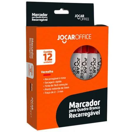 PINCEL MARCADOR PARA QUADRO BRANCO RECARREGAVEL VERMELHO CX/12UND