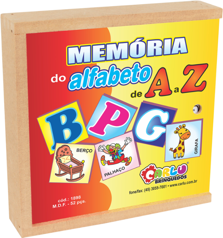 MEMORIA ALFABETO A a Z - MDF 52 PECAS