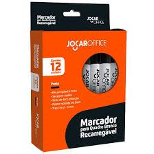 PINCEL MARCADOR PARA QUADRO BRANCO RECARREGAVEL PRETO CX/12UND