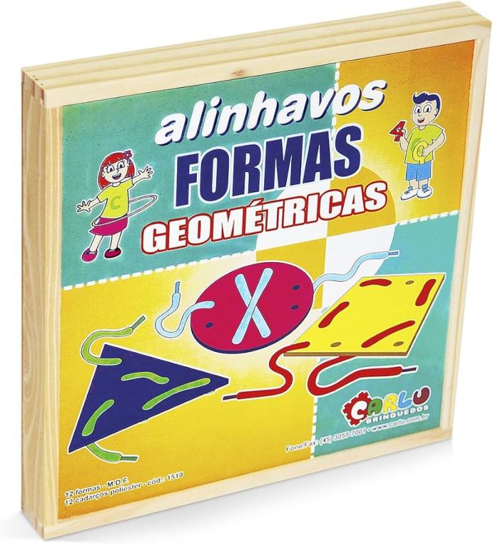 ALINHAVOS FORMAS GEOMETRICAS - MDF 12 PECAS