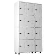 ROUPEIRO DE ACO - 12 PORTAS - A 1980 L 1050 P 400 (MM) - #26 - TRINCO P/ CADEADO - CZC