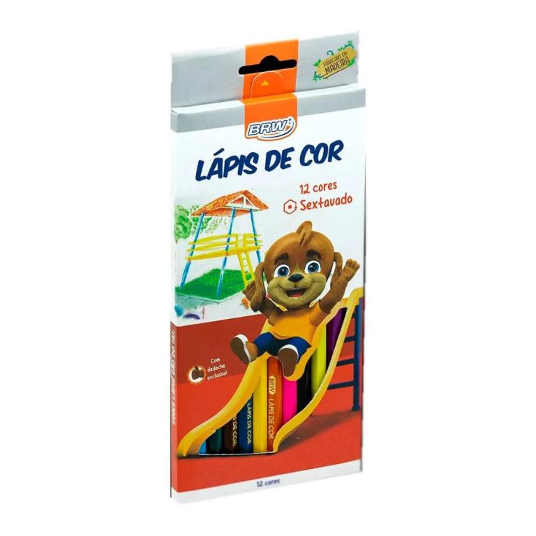 LAPIS DE COR DE MADEIRA 12 CORES