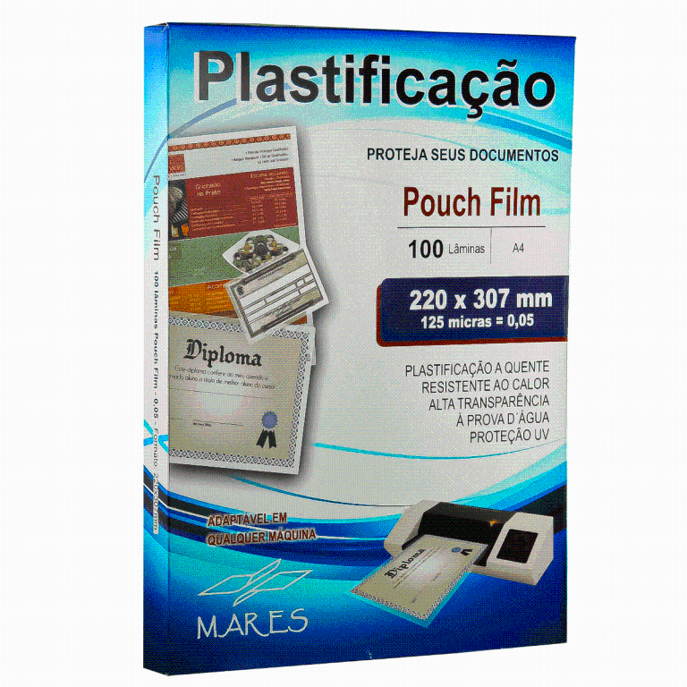 PLASTICO PARA PLASTIFICAÇÃO PACOTE COM 100