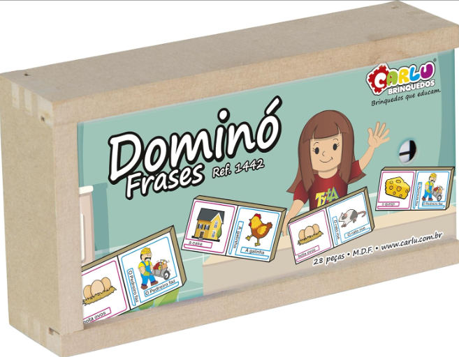 DOMINO FRASES - MDF - 28 PECAS