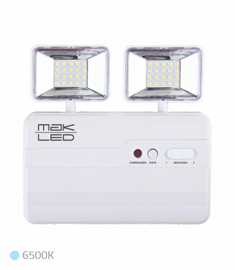 LUMINARIA DE EMERGENCIA 2 FAROIS 10W 6500K