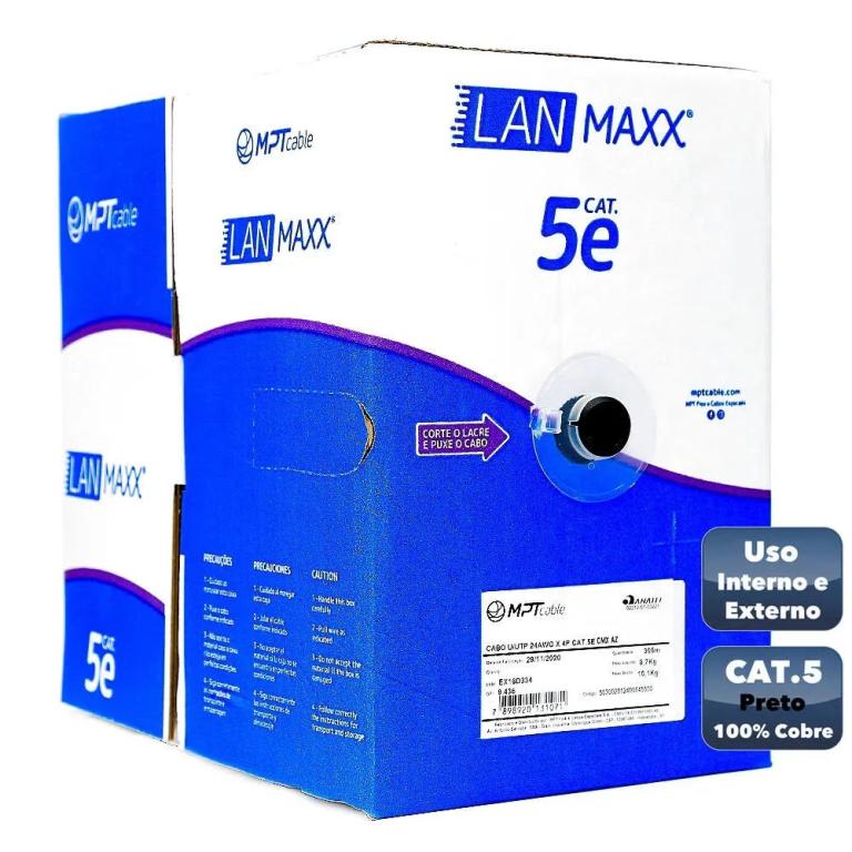 CABO LAN UUTP CAT.5E CMX AZUL 305M