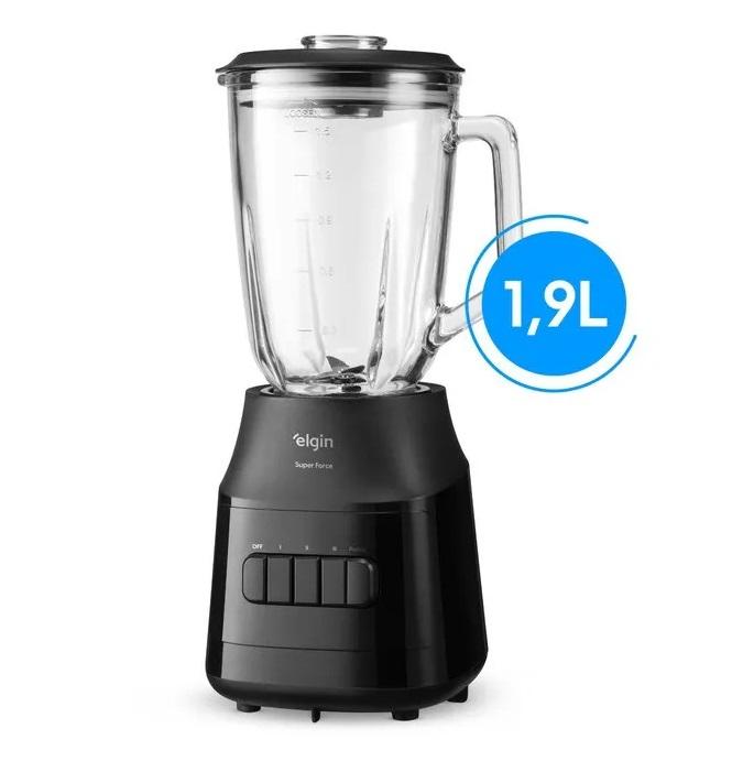 LIQUIDIFICADOR ELGIN SUPER FORCE 1,9L JARRA VIDRO 110V