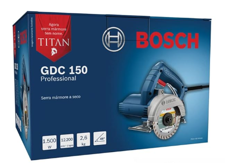 SERRA MARMORE A SECO BOSCH GDC 150 TITAN 1500W 127V