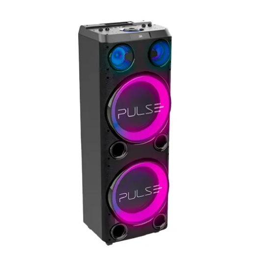 CAIXA DE SOM PULSE TORRE DOUBLE 12 2300W 12 LED - BIVOLT