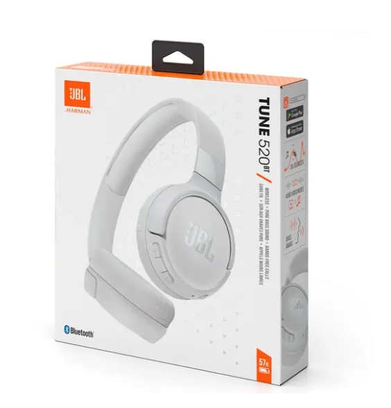 FONE DE OUVIDO ON EAR JBL T520BT BRANCO